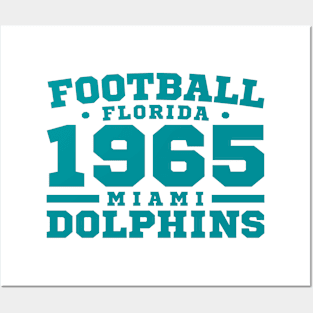 Football Florida 1965 Miami Dolphins Posters and Art